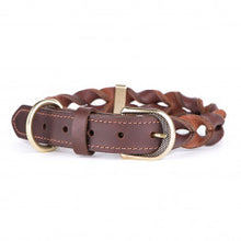 Load image into Gallery viewer, Ascot Woven Italian Leather Dog Collar
